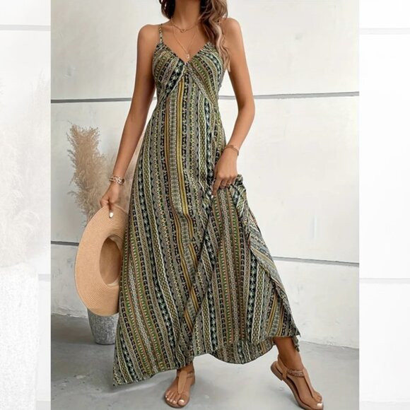 NOT FOR SALE! SOLD! Zinnia Boho Hippie Maxi Cami - Picture 1 of 7